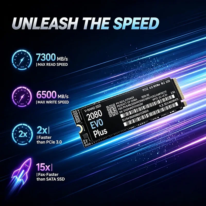 SSD Interno para Jogos 2080 EV - M.2 Nvme 4Tb Pcie 4.0 Ssd avaliação e preço