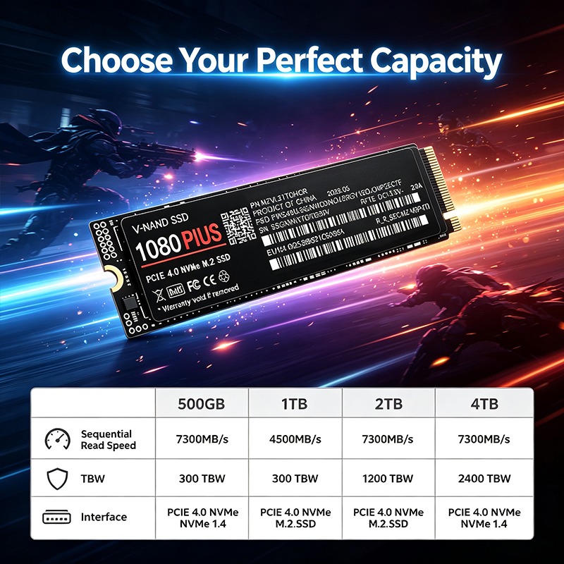 SSD Interno 1080 Plus M.2 NVMe - M.2 Nvme 4Tb Pcie 4.0 Ssd avaliação e preço