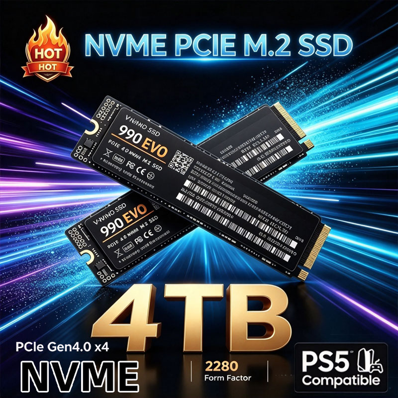 SSD M.2 NVMe 990 EVO para jogo - M.2 Nvme 4Tb Pcie 4.0 Ssd avaliação e preço