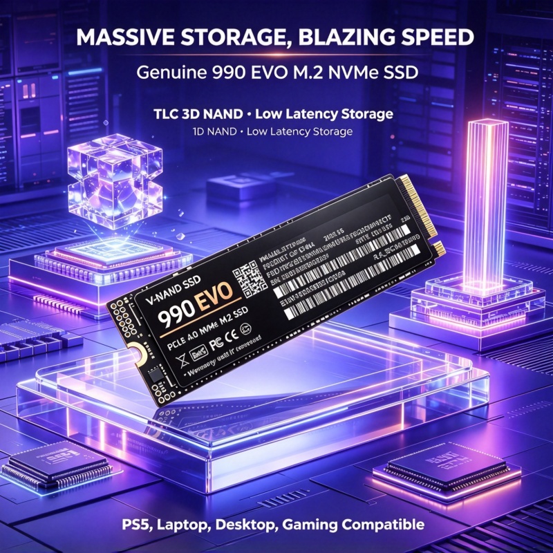 SSD M.2 NVMe 990 EVO para jogo - M.2 Nvme 4Tb Pcie 4.0 Ssd avaliação e preço